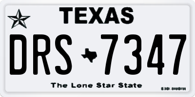 TX license plate DRS7347