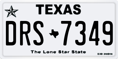 TX license plate DRS7349