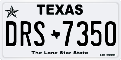 TX license plate DRS7350