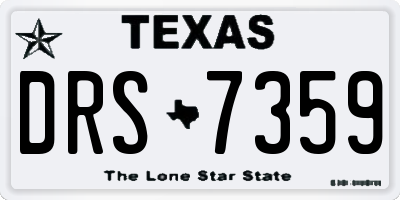 TX license plate DRS7359
