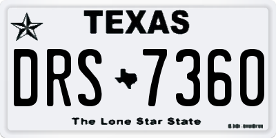 TX license plate DRS7360