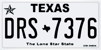 TX license plate DRS7376