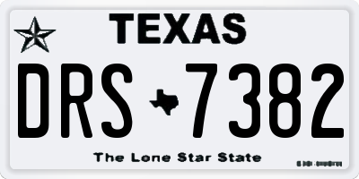 TX license plate DRS7382