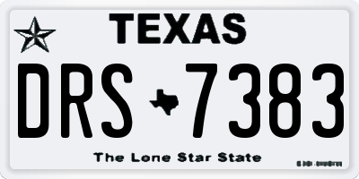 TX license plate DRS7383