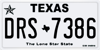 TX license plate DRS7386