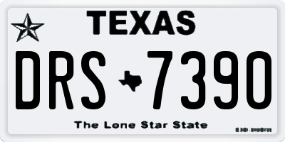 TX license plate DRS7390