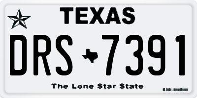 TX license plate DRS7391