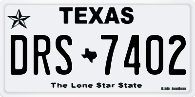 TX license plate DRS7402