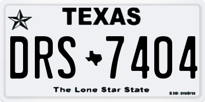 TX license plate DRS7404