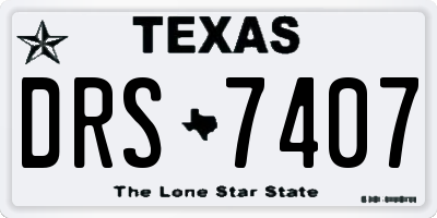 TX license plate DRS7407