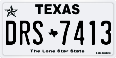 TX license plate DRS7413