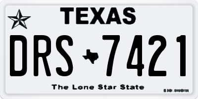 TX license plate DRS7421