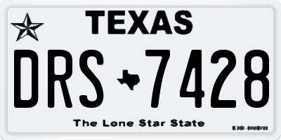 TX license plate DRS7428
