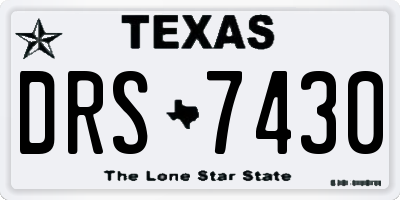 TX license plate DRS7430
