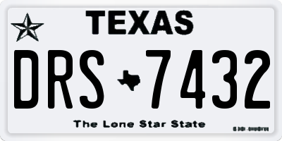 TX license plate DRS7432