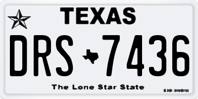 TX license plate DRS7436