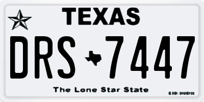 TX license plate DRS7447