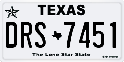 TX license plate DRS7451