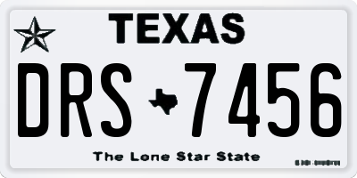 TX license plate DRS7456