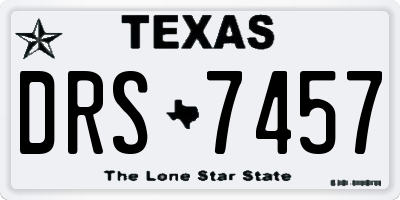 TX license plate DRS7457