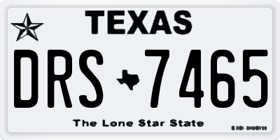 TX license plate DRS7465