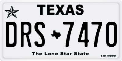 TX license plate DRS7470