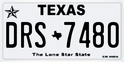 TX license plate DRS7480