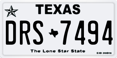TX license plate DRS7494