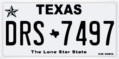 TX license plate DRS7497