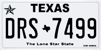 TX license plate DRS7499