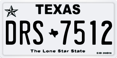 TX license plate DRS7512