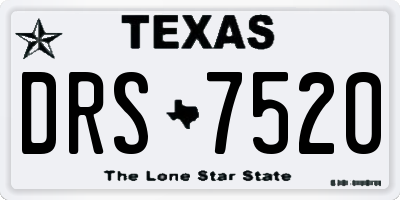 TX license plate DRS7520
