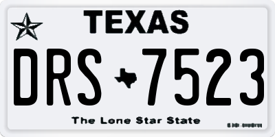 TX license plate DRS7523