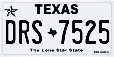 TX license plate DRS7525
