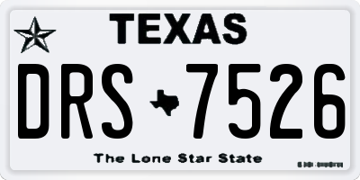 TX license plate DRS7526