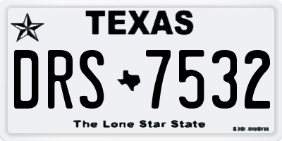 TX license plate DRS7532
