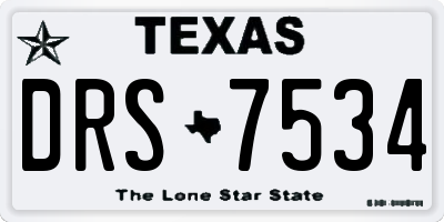 TX license plate DRS7534