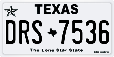 TX license plate DRS7536