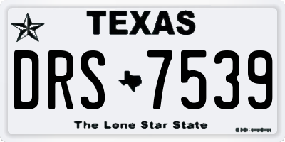 TX license plate DRS7539
