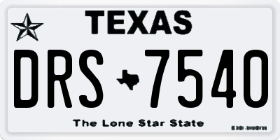 TX license plate DRS7540