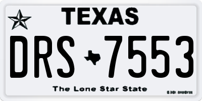 TX license plate DRS7553