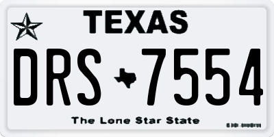 TX license plate DRS7554