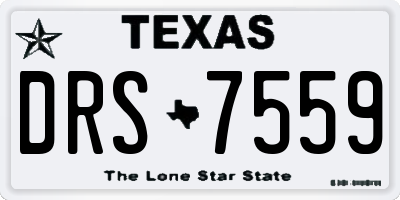 TX license plate DRS7559