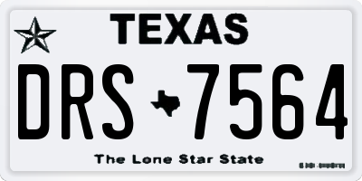 TX license plate DRS7564