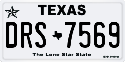 TX license plate DRS7569