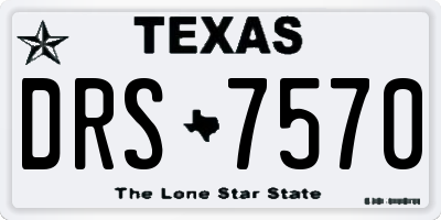 TX license plate DRS7570