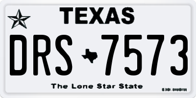 TX license plate DRS7573