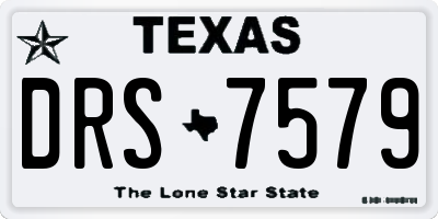 TX license plate DRS7579