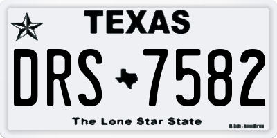 TX license plate DRS7582