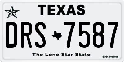 TX license plate DRS7587
